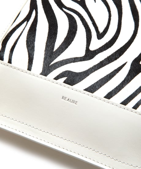 【B-23445】BEAURE カウレザー ハラコショルダーバッグ