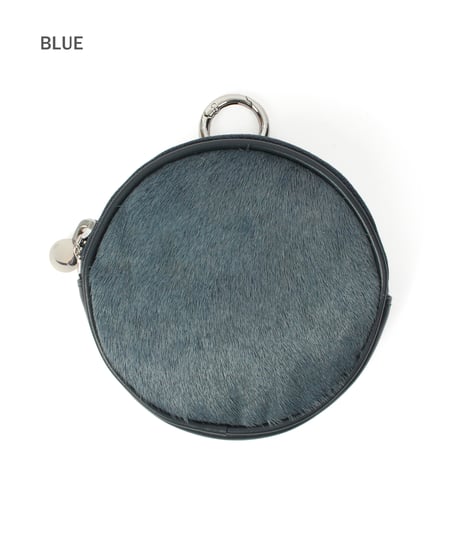 【B-25300】BEAURE Calf Hair Round マルチケース