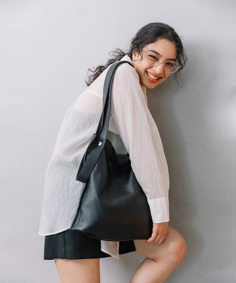 B-22197】BEAURE カウレザー 2デザイン ハンドル 薄マチ A4 トート | B 