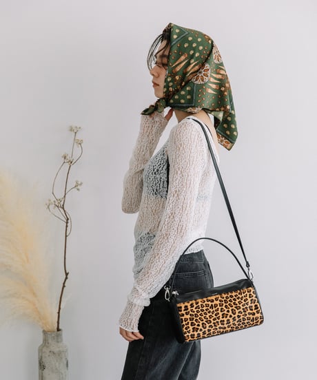 【B-25345】BEAURE Calf Hair Combination ボストン Bag