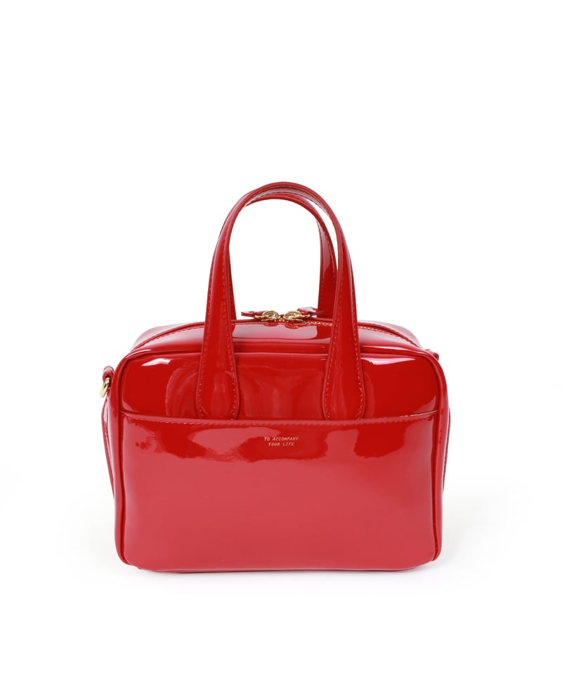 B-25026】BEAURE エナメル ミニ スクエア ボストン | BEAURE OFFI