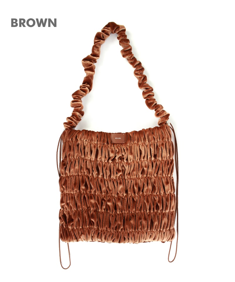 B-24347】BEAURE ベロア ギャザー A4トート | BEAURE OFFICIA