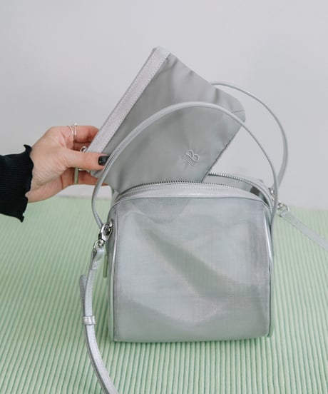 【B-25053】BEAURE 2WAY ドラム型 メッシュ ミニボストン