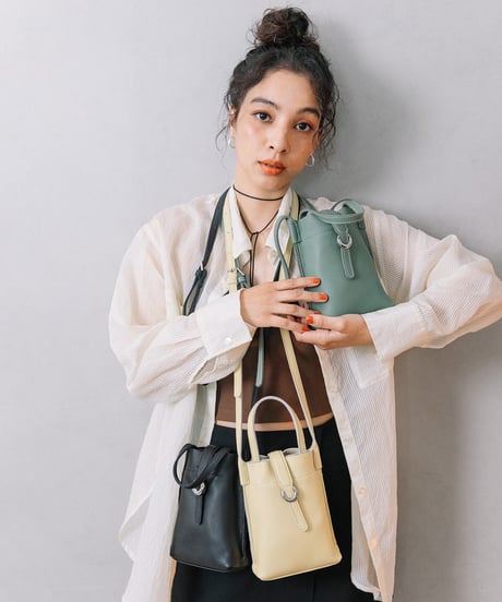 【B-25016】BEAURE カウレザー ベルト デザイン ワンマイル BAG