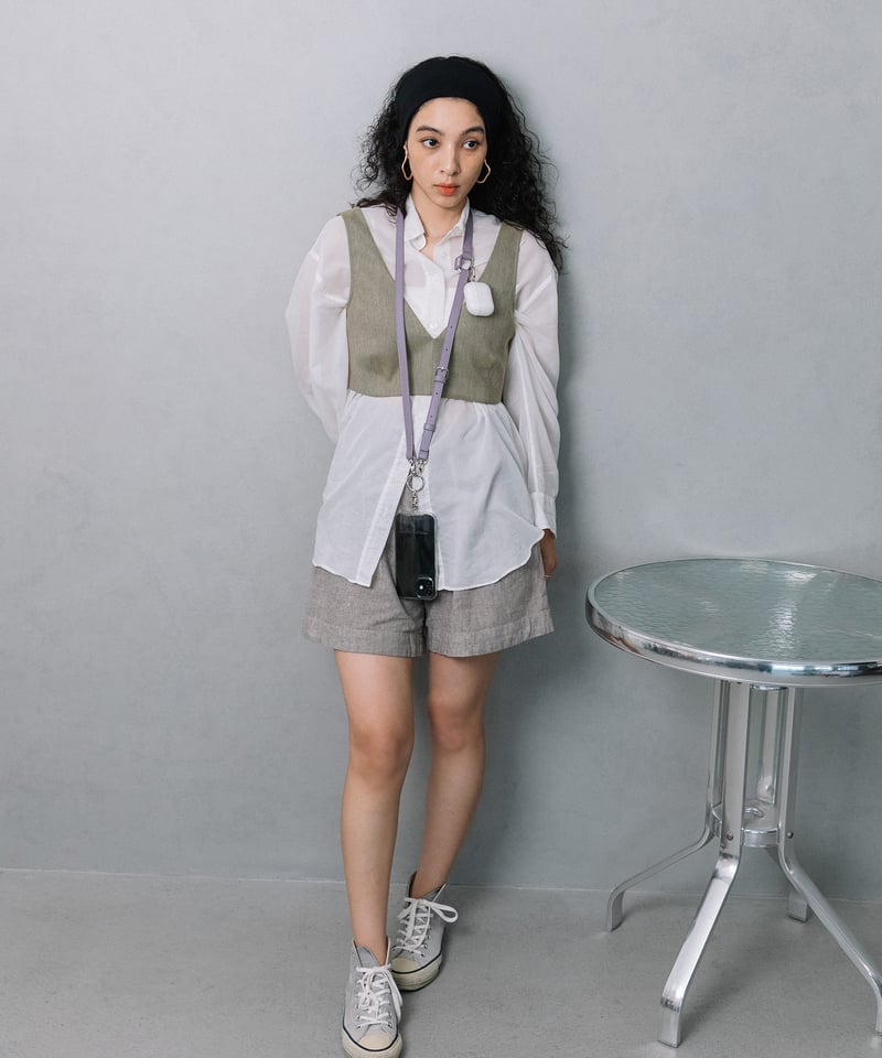 B-25006】BEAURE カウレザー ベルト モバイル ストラップ ショルダー