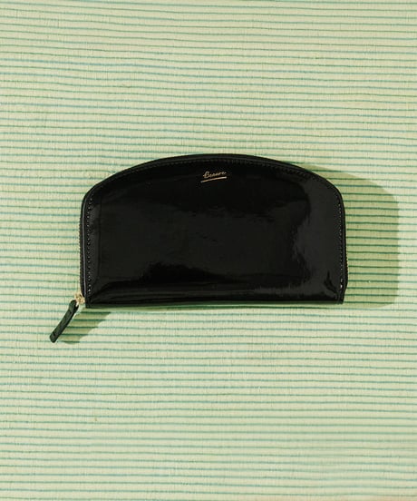 【B-25003】BEAURE エナメル アーチ ロング ウォレット