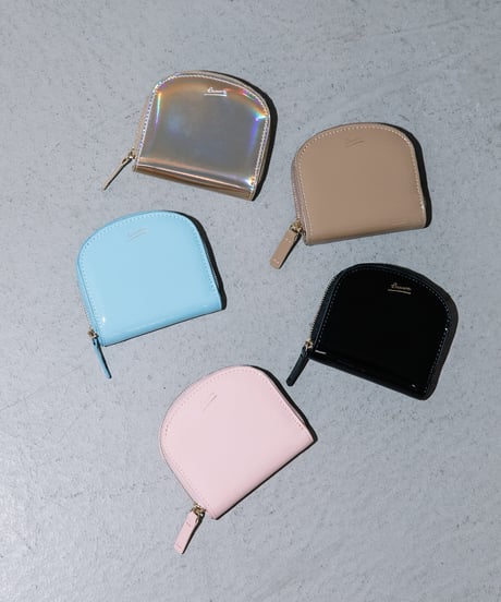 【B-25002】BEAURE エナメル アーチ ミニ ウォレット