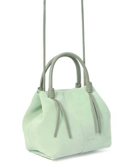 【B-25349】BEAURE Suede boat shape ショルダー Bag