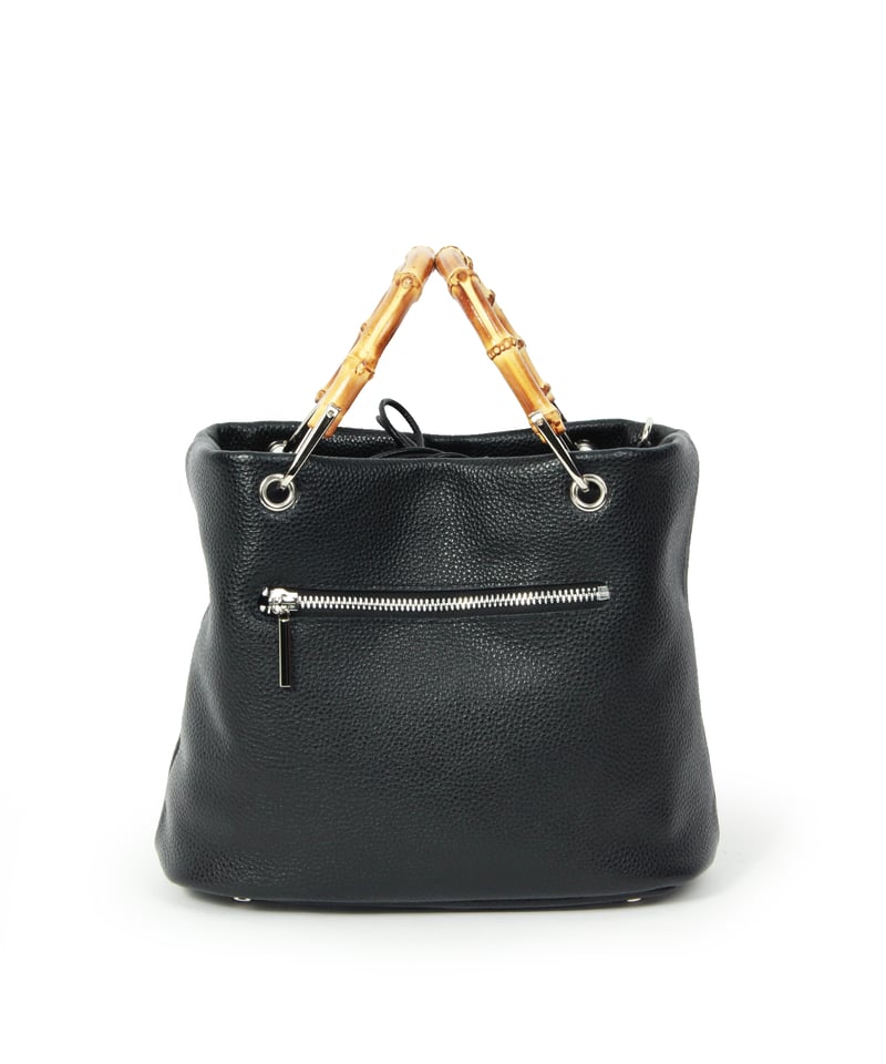 B-25042】BEAURE カウレザー バンブー ハンドル バケット BAG | BEAU