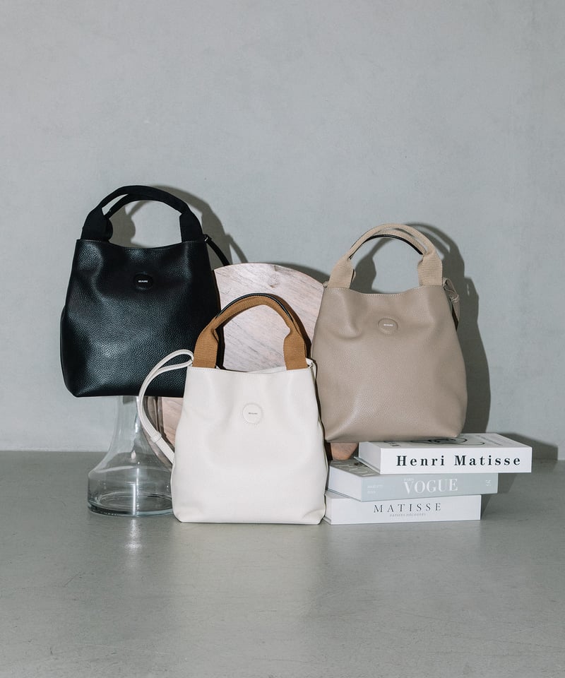 B-24325】BEAURE カウレザー テープハンドル 2WAY トートバッグ | BEA