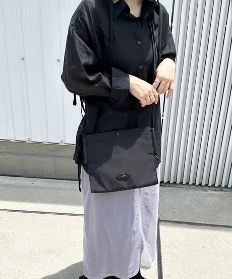 【B-23353】BEAURE  レザーコンビ ナイロンサコッシュ