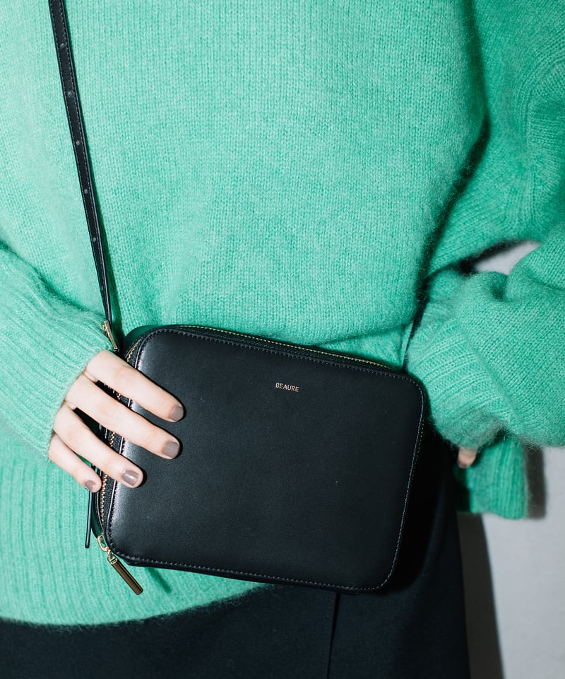 B-24235】BEAURE シープレザー スクエアウォレットショルダー | BEAURE  