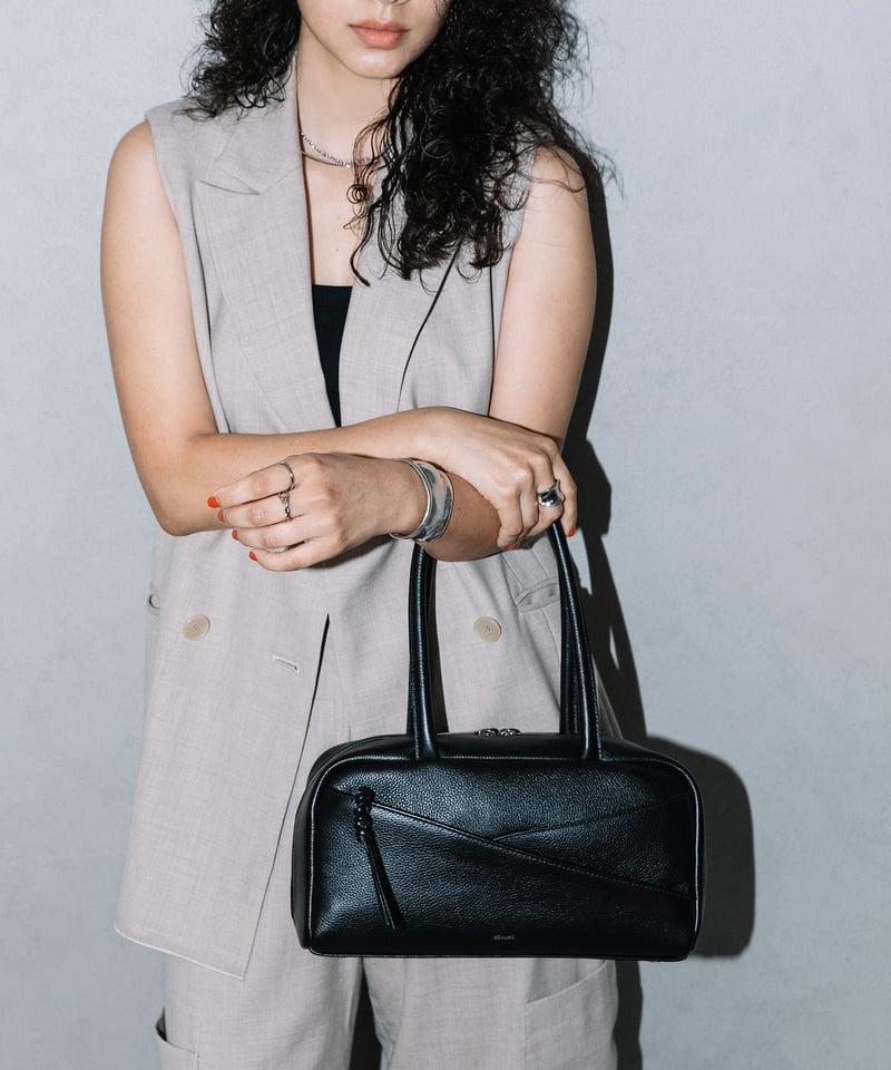 B-25021】BEAURE カウレザー スラントポケット ボストン | BEAURE OF