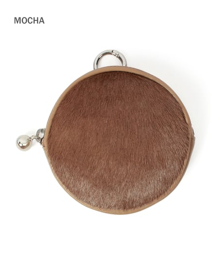 【B-25300】BEAURE Calf Hair Round マルチケース