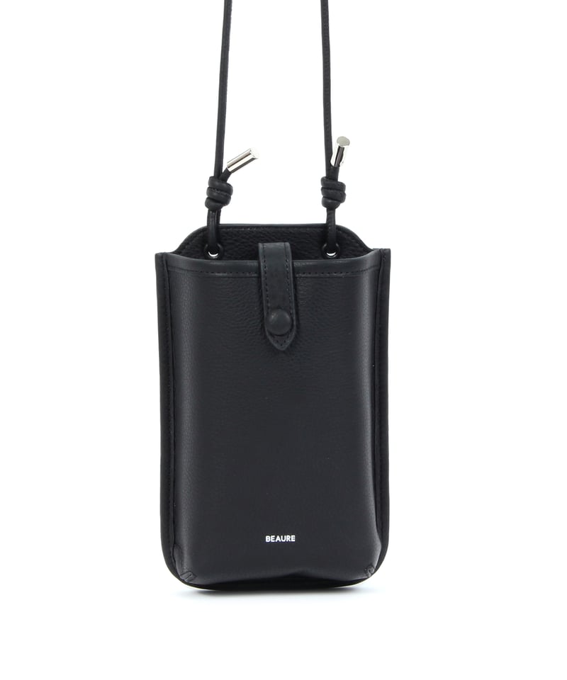 CCU 黒 カウレザー ショルダーバッグ CCU TOBY' WIDE SHOULDER BAG [COW SKIN / BLACK] - Fresh