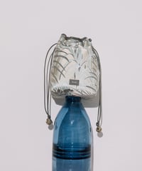 【B-25058】BEAURE ボタニカル ジャガード ドローストリング BAG