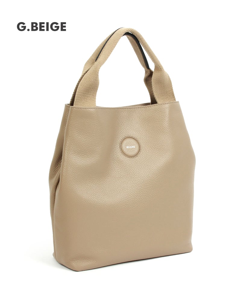 B-24325】BEAURE カウレザー テープハンドル 2WAY トートバッグ | BEA