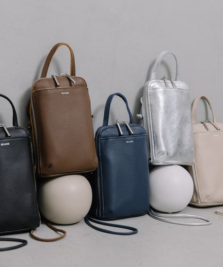 【B-25418】BEAURE New ブガッティ型 2Way ミニ ショルダー Bag