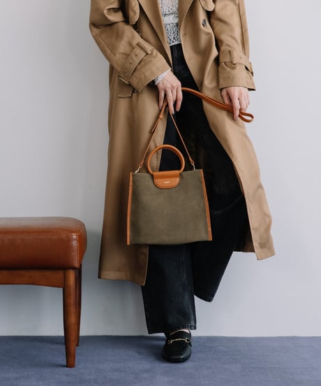 【B-25352】BEAURE Suede 2Way ショルダー Bag