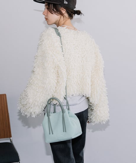 【B-25349】BEAURE Suede boat shape ショルダー Bag