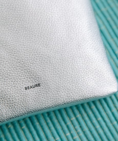 【B-25038】BEAURE カウレザー ナチュラスストーン ドローストリング BAG