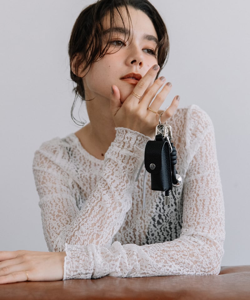 B-25403】 BEAURE レザー リップケース チャーム | BEAURE OFFIC