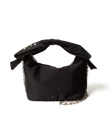 【B-23231】BEAURE サテン BIGリボンショルダー