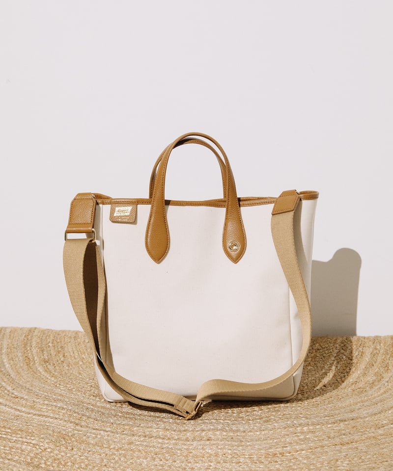 B-25044】BEAURE A4 キャンバス コーティング 2WAY トート | BEAU