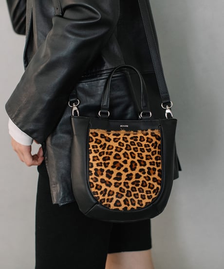 【B-25346】BEAURE Calf Hair Combination Pocket トート Bag