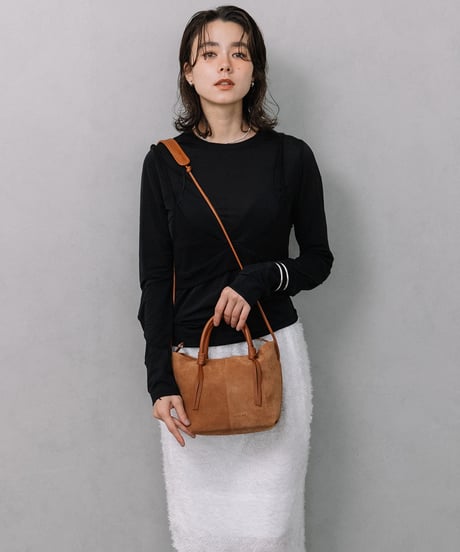 【B-25349】BEAURE Suede boat shape ショルダー Bag