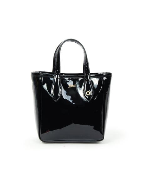 【B-25068】BEAURE エナメル 2WAY ミニ トート