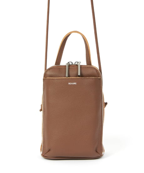 【B-25418】BEAURE New ブガッティ型 2Way ミニ ショルダー Bag