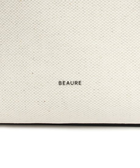 【B-26159】BEAURE リネンコンビ 2WAYハンドル A4 トート