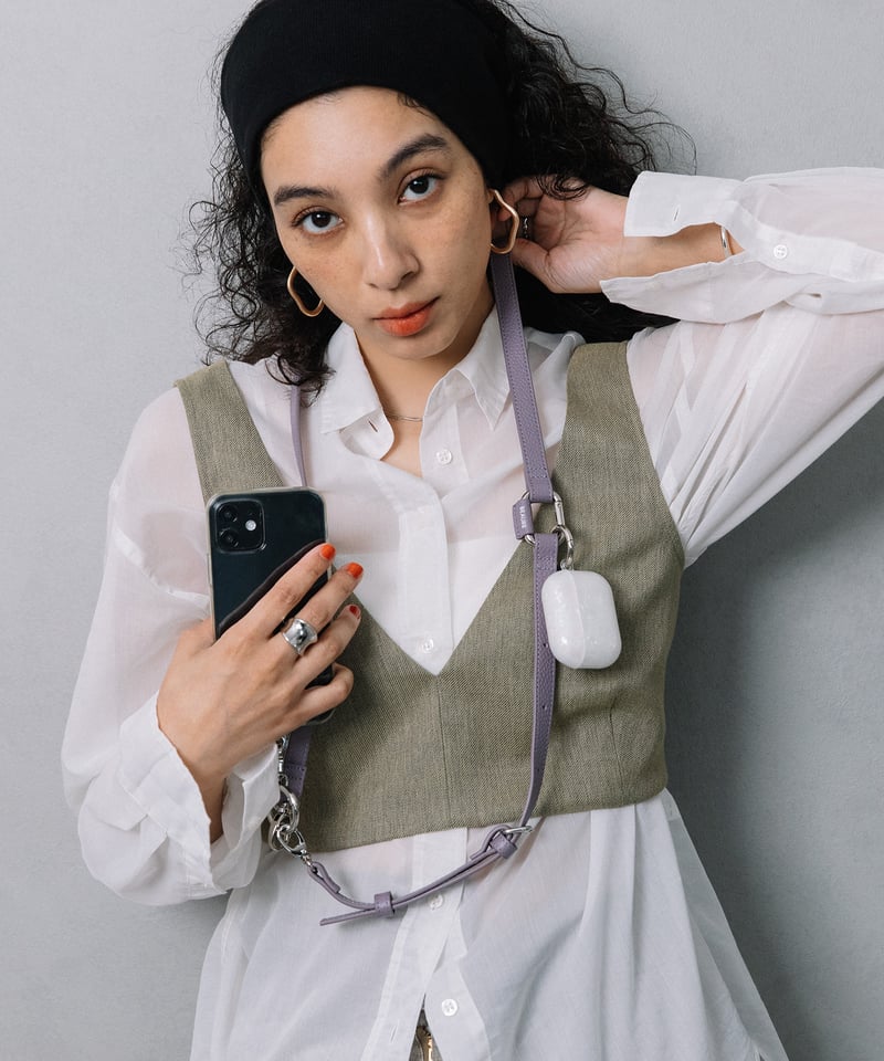 B-25006】BEAURE カウレザー ベルト モバイル ストラップ ショルダー