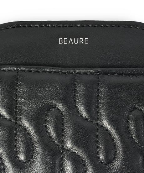 【B-25307】BEAURE Quilted Leather Bifold ウォレット