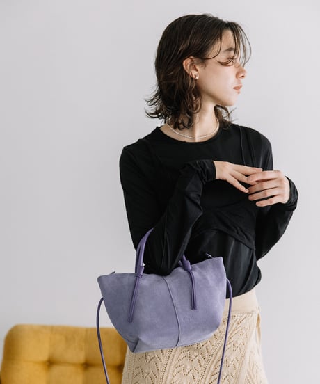 【B-25349】BEAURE Suede boat shape ショルダー Bag