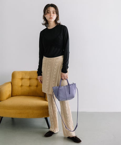 【B-25349】BEAURE Suede boat shape ショルダー Bag