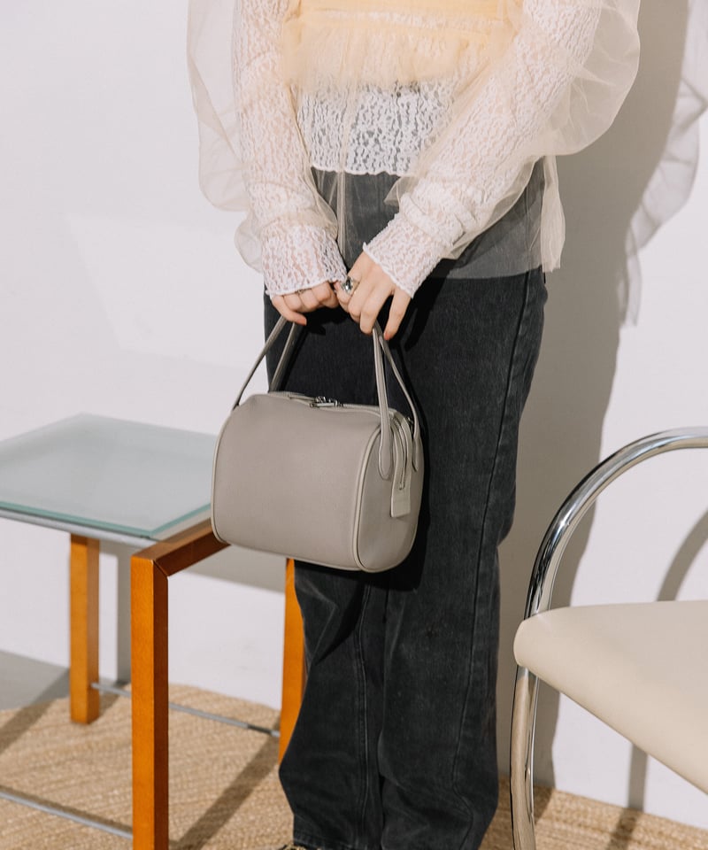 B-25012】BEAURE カウレザー 2WAY ドラム型 ミニ ボストン | BEAUR
