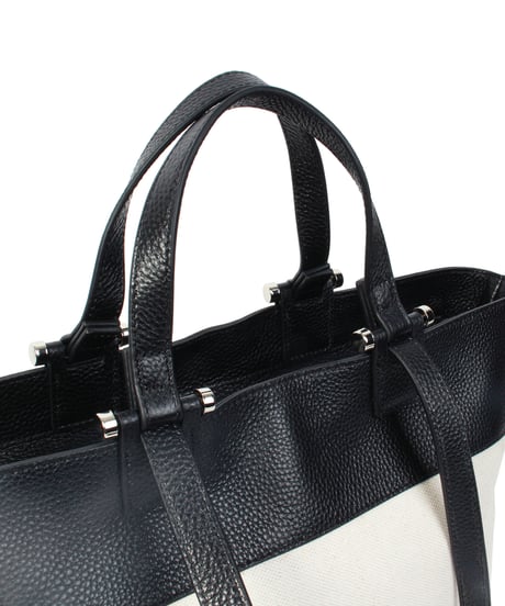 【B-26159】BEAURE リネンコンビ 2WAYハンドル A4 トート