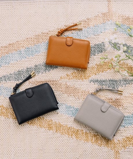 【B-26101】BEAURE レザー ジップ ミニ ウォレット