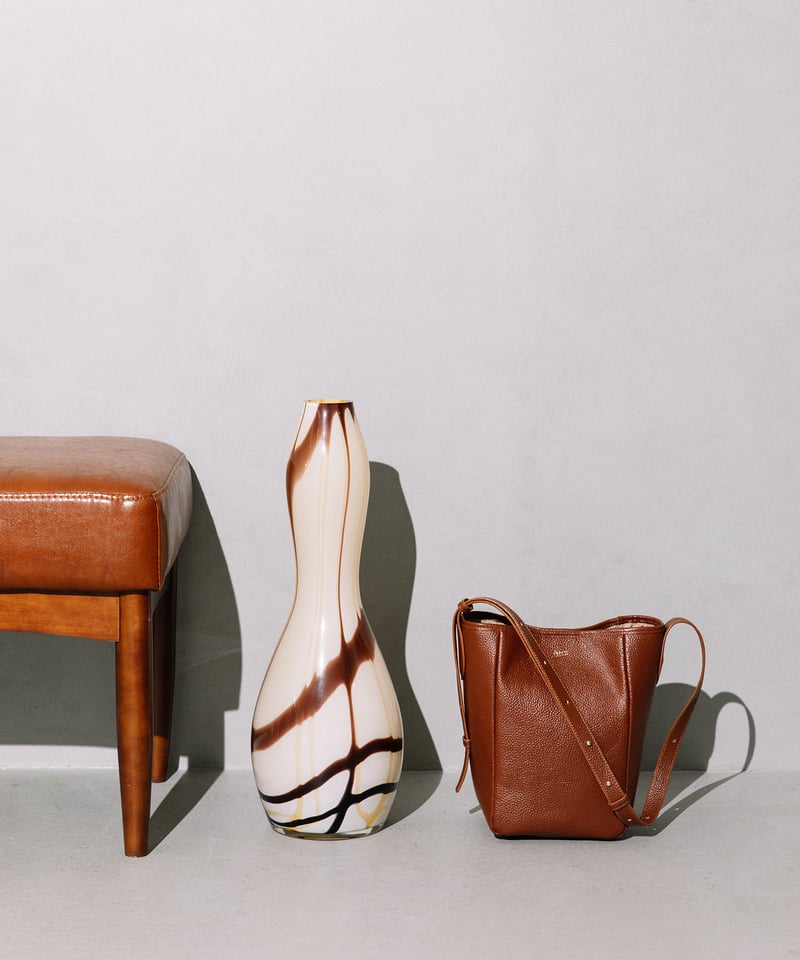 B-24023】BEAURE カウレザー バケツ型ワンショルダーバッグ | BEAURE O