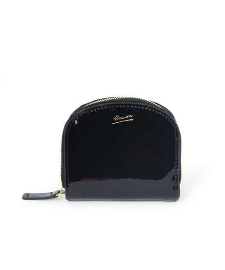 【B-25002】BEAURE エナメル アーチ ミニ ウォレット