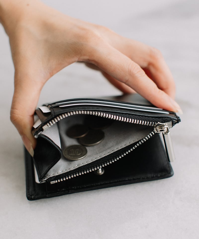 BEAURE カウレザー 二つ折り財布 黒 WEB限定】【BEAURE/ヴュレ】カウレザー二つ折りウォレット