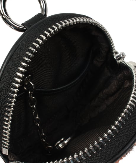 【B-25300】BEAURE Calf Hair Round マルチケース