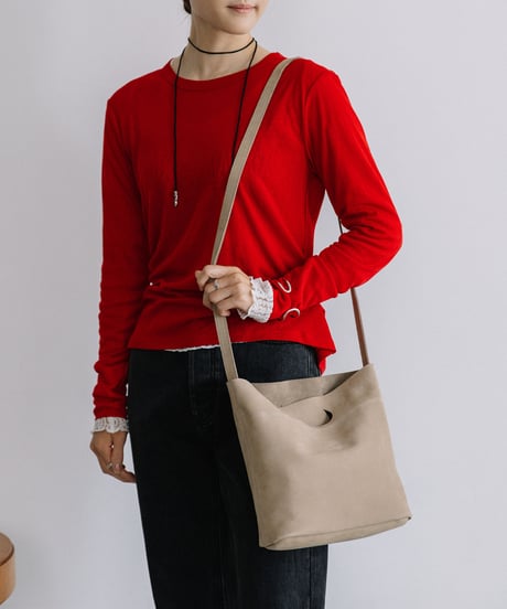 【B-26223】BEAURE ヌバック 2WAY ショルダー Bag