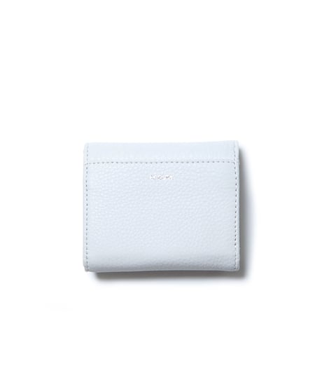 【B-23412】BEAURE カウレザー メタリックフラワー刺繍 三つ折り財布
