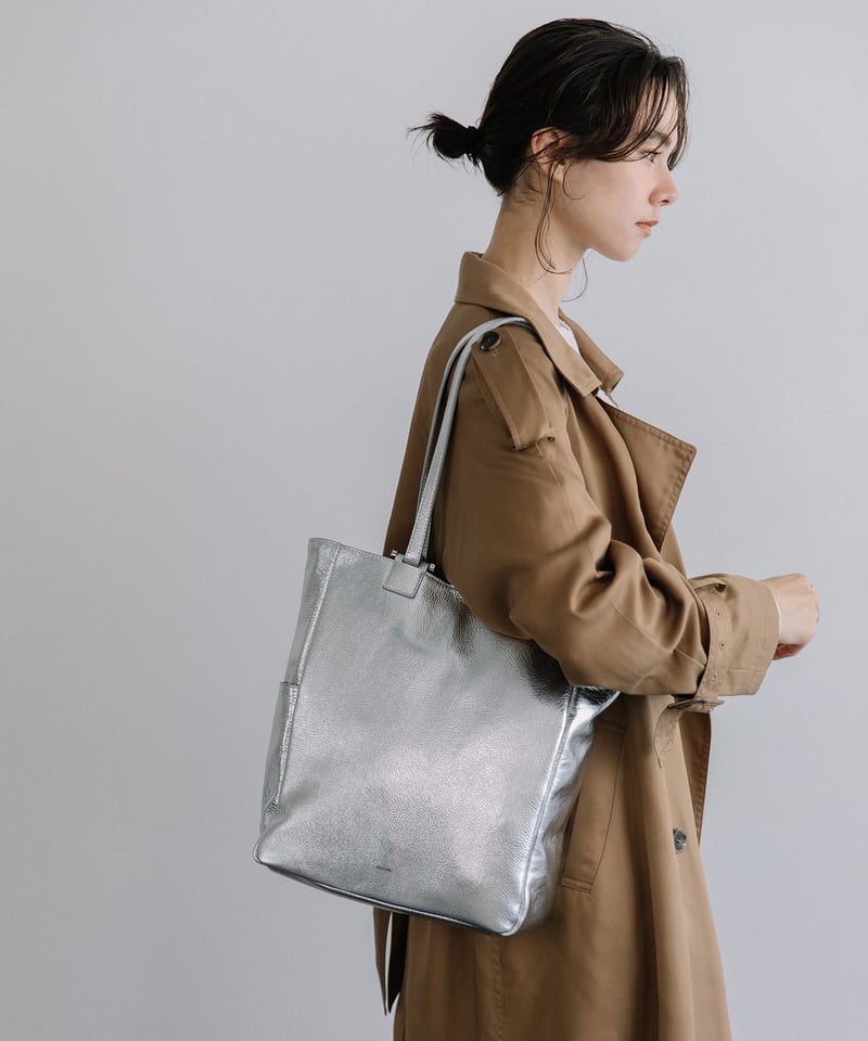 Beaure ヴュレ ビュレ B-25025 トートバッグ シルバー B-25025】BEAURE カウレザー ダブルハンドル A4 トート | BEAURE