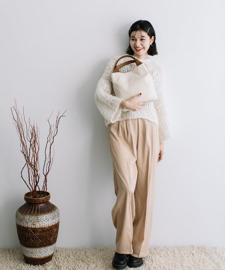 【B-24325】BEAURE カウレザー テープハンドル 2WAY トートバッグ