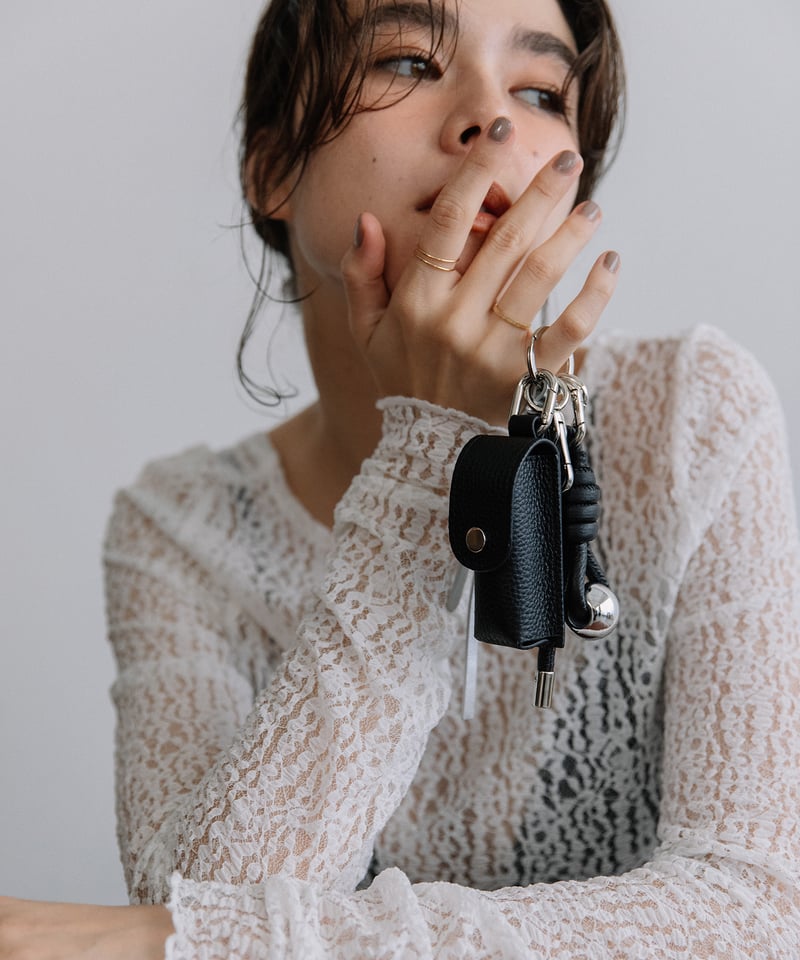 B-25403】 BEAURE レザー リップケース チャーム | BEAURE OFFIC