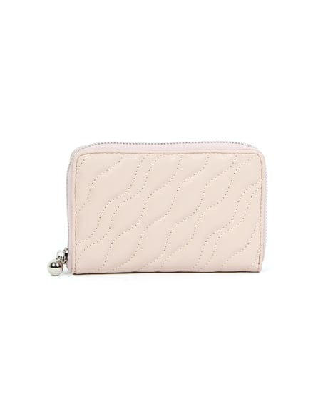 【B-24202】BEAURE コンビレザー ウエーブキルト B7ウォレット